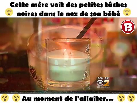 Cette mère voit des petites tâches noires dans le nez de son bébé