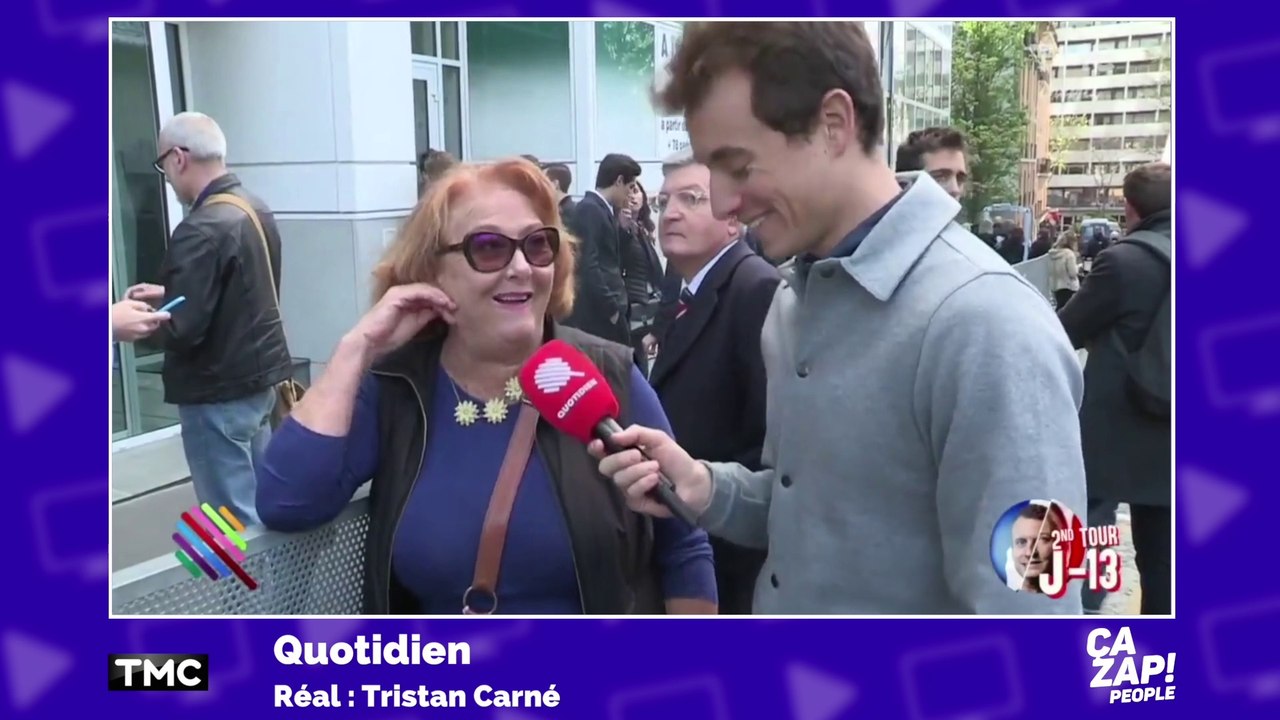 Une militante filloniste à un journaliste : "Toi aussi t'aimes les vieilles, t'es comme Macron ?"