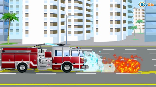 Racing Cars Race on the Track in the City Kids Animation - Bip Bip Cars & Trucks Cartoon for babies