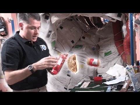 Astronaut Demonstrates How to Make a Peanut Butter and Jelly Sandwich in Space