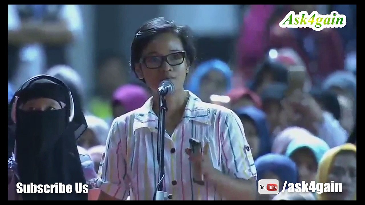 Christian Sister Wilingly Accept Islam Live - Dr.Zakir Naik (Indonesia) 2017