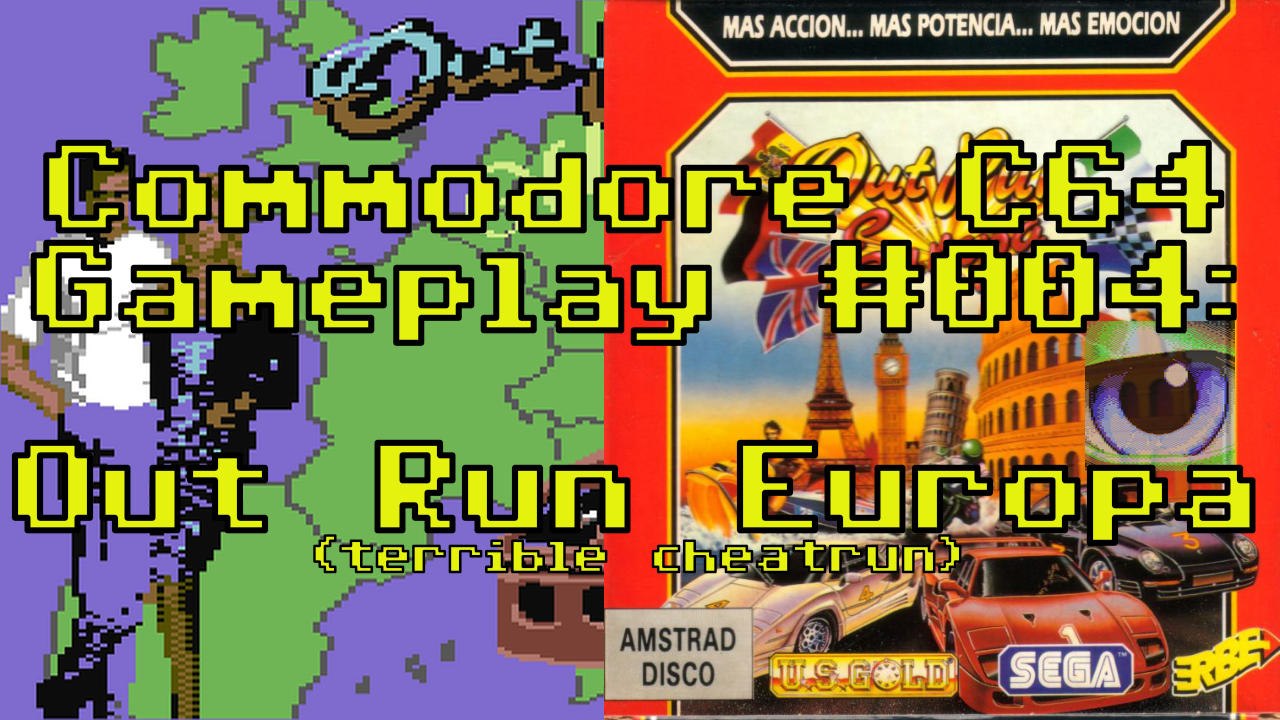 Commodore C64 Gameplay #004: Out Run Europa (frustrating cheatrun)