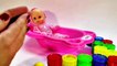 Baby Doll Bath Time With Learn Colors Rainbow Jiggly Slime Nursery Rhymes Finger Family Song.