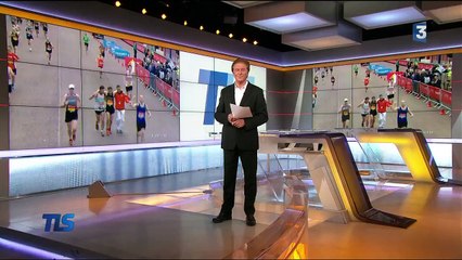 Moment de solidarité lors du marathon de Londres