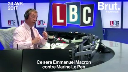 Nigel Farage donne son avis sur Macron et Le Pen
