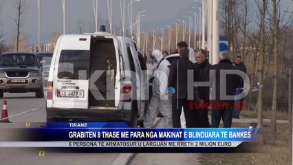 VIDEO EKSKLUZIVE/ Grabiten 8 thasë me para nga makina e blinduar e bankës