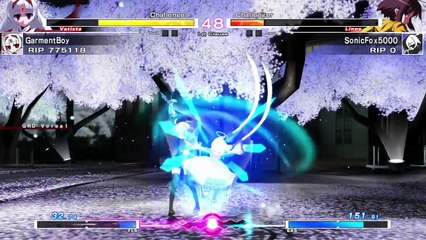 Under Night in Birth - GarmentBoy (Vatista) vs Sonic Fox (Linne)