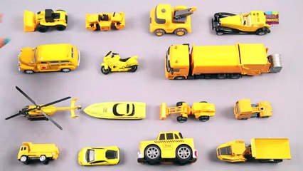 learn yellow color with street vehicles _ color song _ toys for children _ kids learning video-X-U5Fp3
