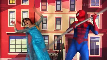 Spiderman VS Frozen Elsa Crazy Dinner )))))) FUNNY KIDS VIDEO-k9R