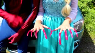 Spiderman & Frozen Elsa vs Poison Ivy! w_ Pink Spidergirl, Joker, Ariel Mermaid & Superman  -)-Yai_iVl