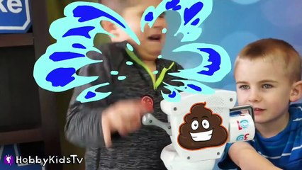 TOILET Trouble Game Play   Real Spray! Funny POO Play-Doh TOYS HobbyKidsTV-hIAHSI2aS