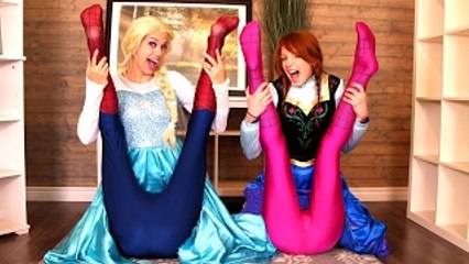 Frozen Elsa & Anna NOT MY LEGS! w/ Spiderman Joker Coca Cola Challenge Maleficent Fun In Real Life