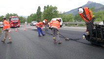 Hautes-Alpes : Nouvel enrobé pour la route entre Savines-le-lac et Crots