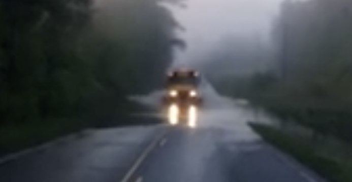 North Carolina Bus Driver Fired After Driving Across Flooded Road