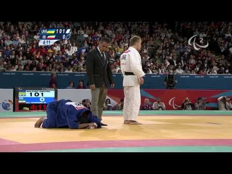 Judo - UKR versus IRI - Men -73 kg Preliminary Round of 16 - London 2012 Paralympic Games