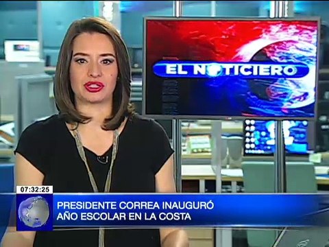 Presidente Correa inauguró el ciclo escolar en la región Costa