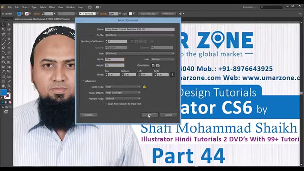 Part 44 Graph Tool Adobe Illustrator Hindi Tutorials