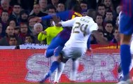 Horrible tackles on Messi by Real Madrid players