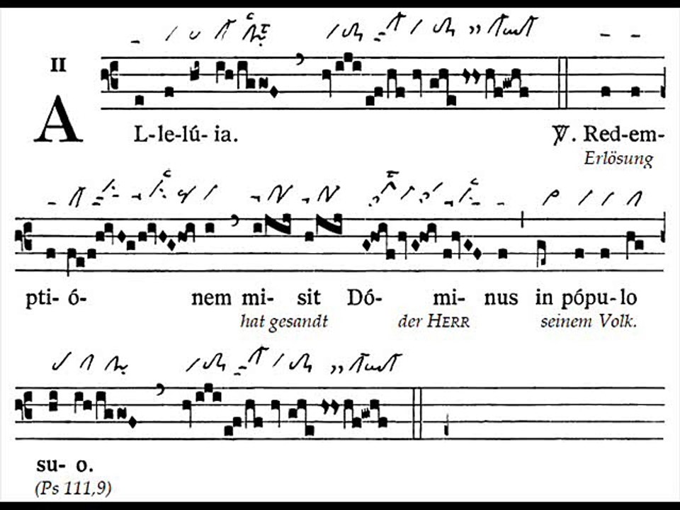Alleluia Redemptionem, Dominica IV Paschae (4 TP)