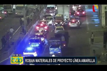 Cercado: atrapan a sujeto que robaba materiales de proyecto Línea Amarilla