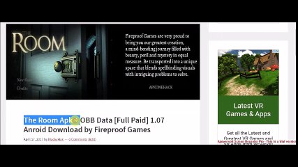 The Room v1.07 Apk + OBB Data [Full Paid]