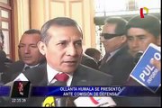 Ollanta Humala se presentó ante Comisión de Defensa