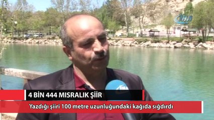 4 bin 444 mısralık şiir yazdı