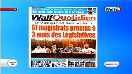 Revue de presse Walftv du  26 avril 2017