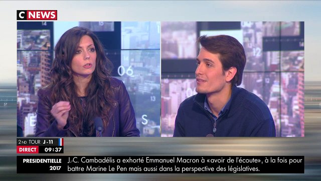 Echange tendu entre les jeunes avec Le Pen et avec Macron