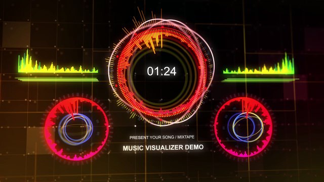 Music Visualizer Royalty Free - Techno Style V3