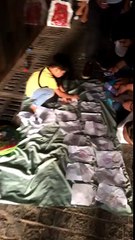 innocent kid selling simple drawings