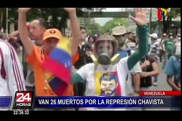 Se elevan a 26 los muertos por represión chavista en Venezuela