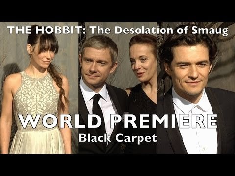 The Hobbit: The Desolation of Smaug LA Premiere Martin Freeman, Orlando Bloom, Evangeline Lilly