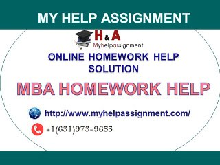 MBA homework help
