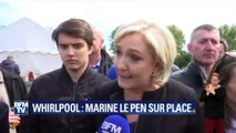 Marine Le Pen sur le site de Whirlpool: 