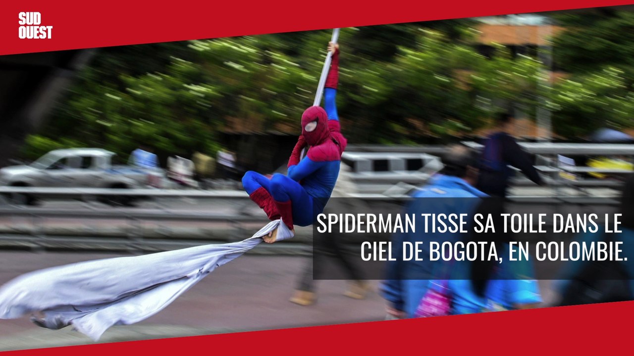 Spiderman tisse sa toile à Bogota