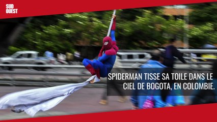 Spiderman tisse sa toile à Bogota