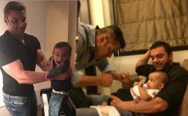 Sohail Khan  And Nephew Ahil  Having A Good Time