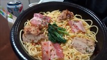 【コンビニパスタ】　大盛りペペロンチーノ(チキン＆ベーコン)を喰う！　【ファミリーマート】