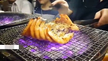 Japanese street food the mussels and shrimp dishes New 2016