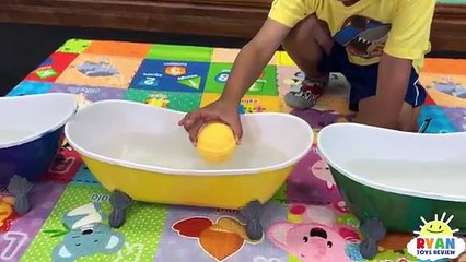 Learn Colors with Surprise Toys Bath Bombs for Kids! Teach Colours for Children Toddlers a