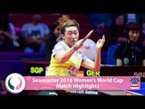 2016 Women’s World Cup Highlights I Feng Tianwei vs Sabine Winter (1/4)