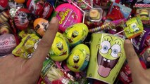 Learn Colors with A lot of New Candy & Surprise Eggs - Spongebob Squarepants Angry Birds T