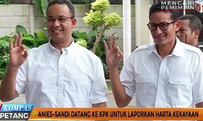 Datangi KPK, Anies-Sandi Laporkan Kekayaan