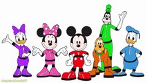 Mickey Mouse Clubhouse Space Adventure Coloring Pages and Learn Colors for Kids