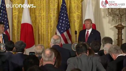 Trump, Japonya Başbakanı Abe'yi ağırladı