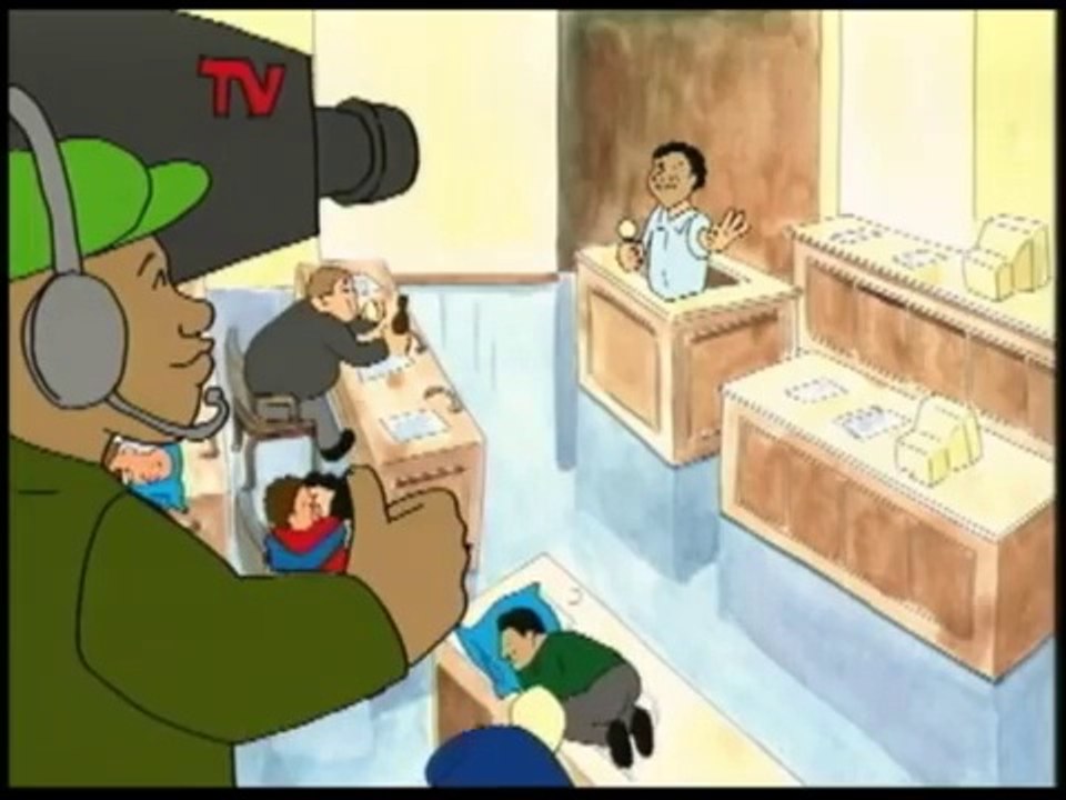 fragmento programa ficticio de TV "hebdomadario del descaro" (1998)