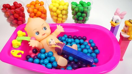 Baby Doll Bath Time Bubble Gum with Counting Number Pez Candy * RainbowLearning