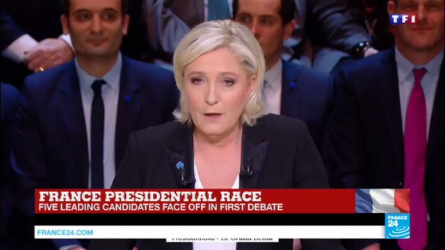 France Presidential Debate - Marine Le Pen: our schools are not secured