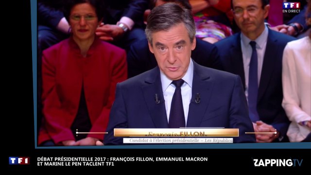 Débat élection présidentielle 2017 : François Fillon, Marine Le Pen et Emmanuel Macron taclent TF1 (vidéo)